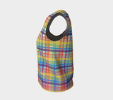 Muted Rainbow Plaid Gradient Loose Tank