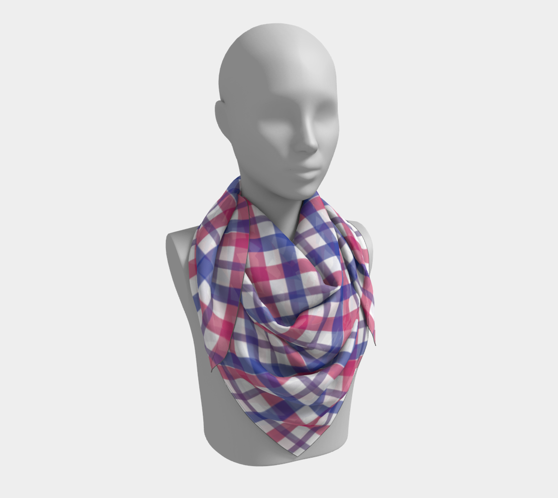 Bisexual Gingham Square Scarf