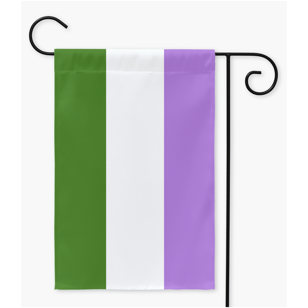 Genderqueer Pride Yard and Garden Flags | Single Or Double-Sided | 2 Sizes