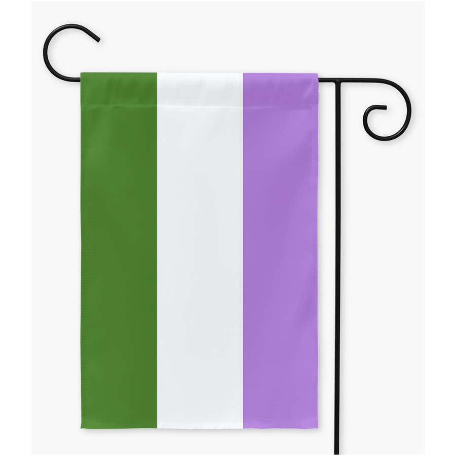 Genderqueer Pride Yard and Garden Flags | Single Or Double-Sided | 2 Sizes