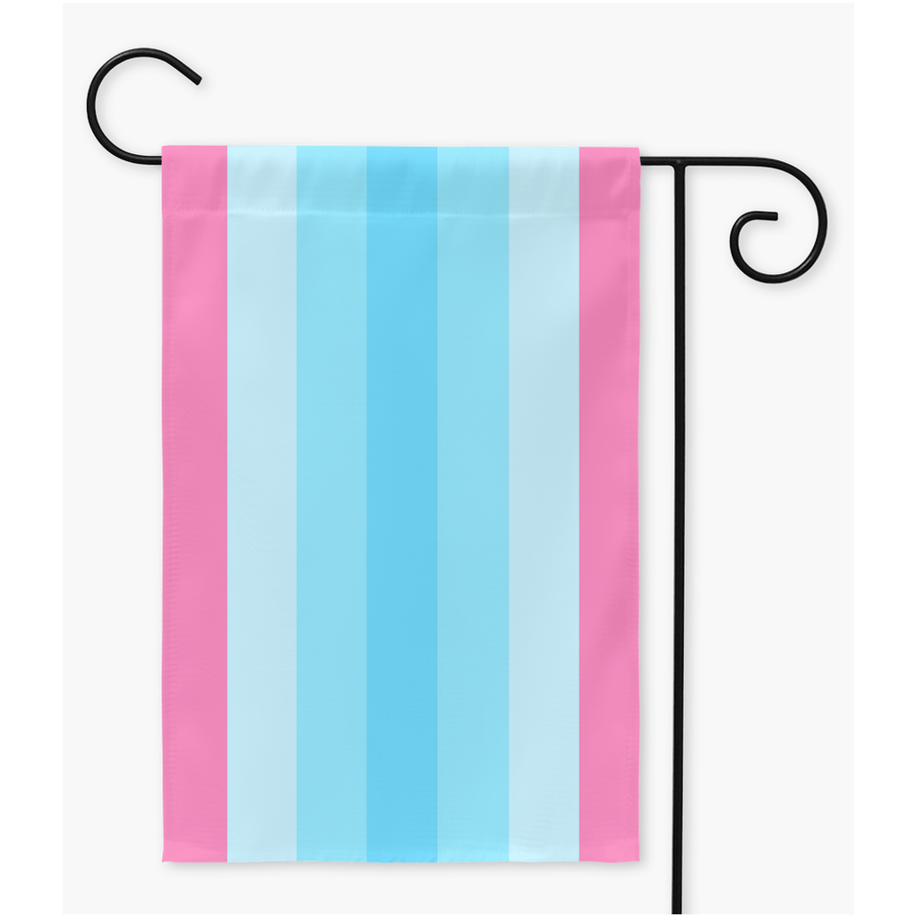 Transmasculin - V1 Drapeaux de cour et de jardin | Simple ou double face | 2 tailles | Identité et expression de genre