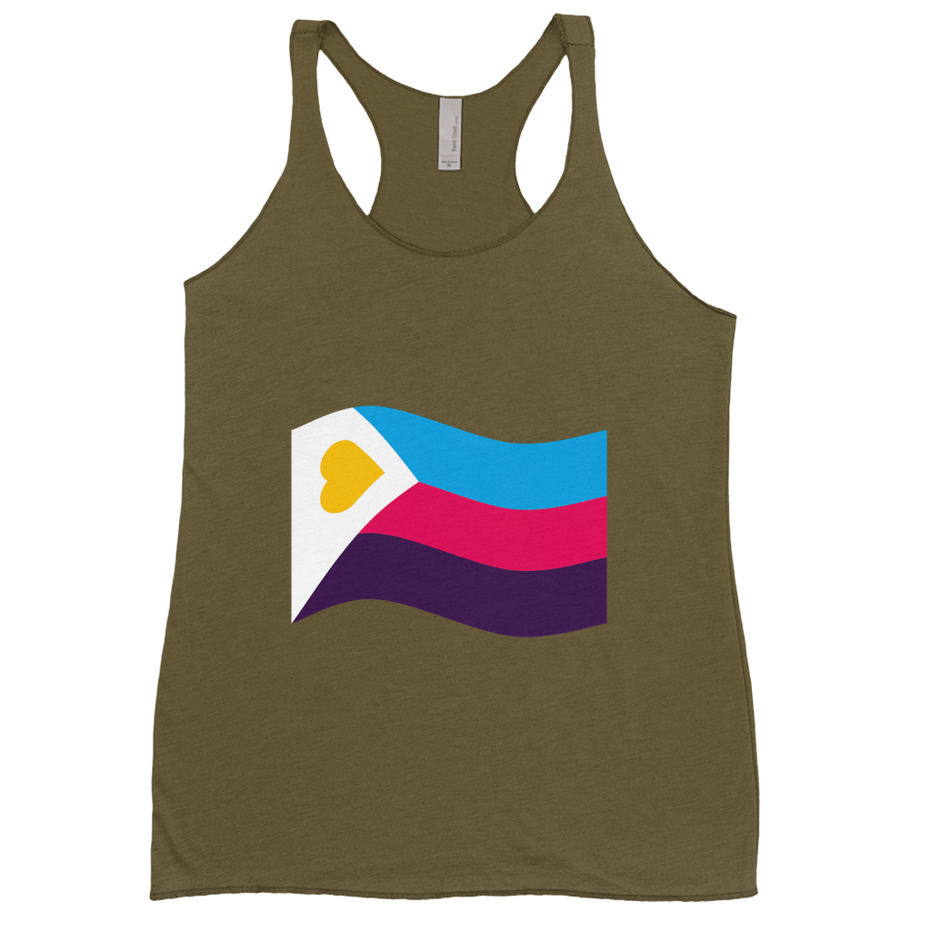 Polyamory Pride Flag Fitted Racerback Tank Tops | Choose Your Flag