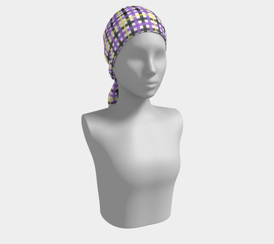 Nonbinary Gingham Plaid Long Scarf