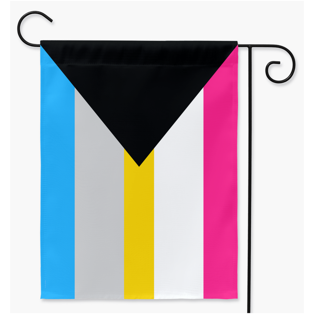 Panromantique démisexuel - Drapeaux de cour et de jardin V2 | Simple ou double face | 2 tailles