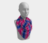 Bisexual Candycane Striped Square Scarf
