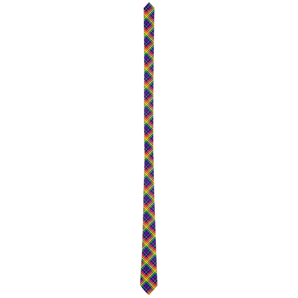 Rainbow/Interstellar Tartan Plaid Neck Tie