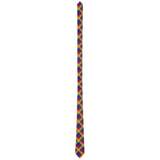 Rainbow/Aubergine Tartan Plaid Neck Tie