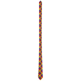 Rainbow/Japanese Maple Tartan Plaid Neck Tie
