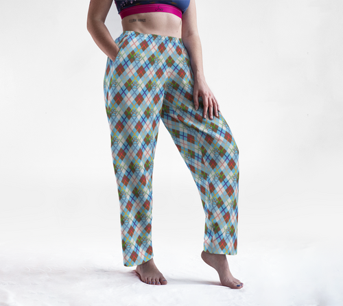 Furry LGBTQ Solid Argyle Lounge Pants