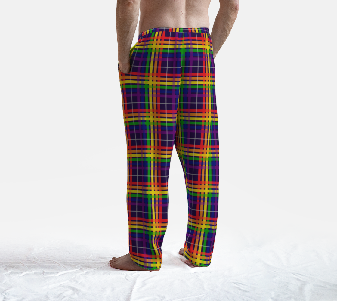 Rainbow/Eggplant Tartan Plaid Lounge Pants