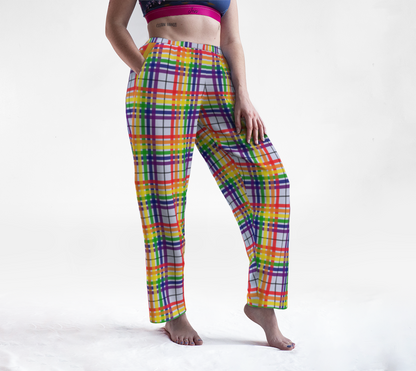 Rainbow/Icy Plains Tartan Plaid Lounge Pants