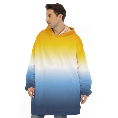 Gradient Unisex Sherpa Fleece Hoodie Blanket | Choose Your Colourway