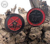Sober for Satan | Non-Theistic Recovery Tokens | Soft Enamel and Black Metal
