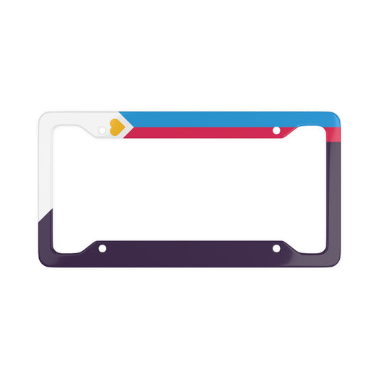 Polyamory Pride Flag License Plate Frame | Choose Your Flag