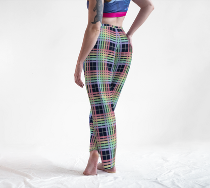 Pastel Rainbow/Navy Tartan Plaid Lounge Pants