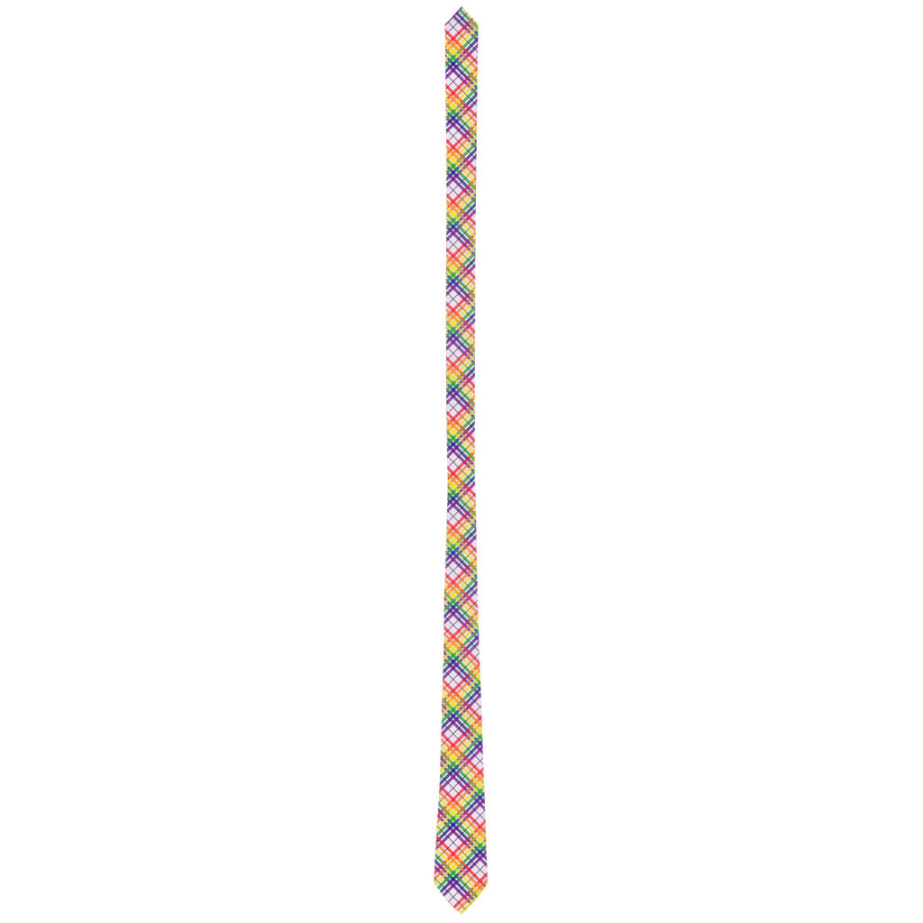 Rainbow/Lavender Tartan Plaid Neck Tie