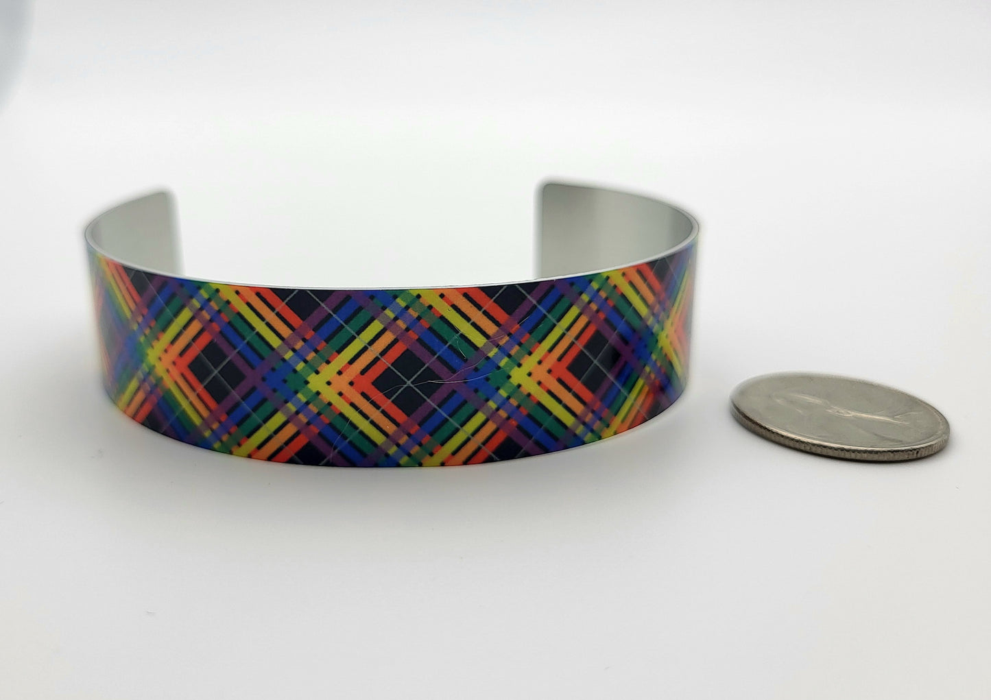 Pride Patterned Aluminum Wristbands | 2 Widths | Choose Your Pattern and Colourway