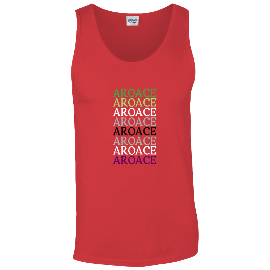 Funky Text Aro Ace Unisex Tank Tops | Gildan