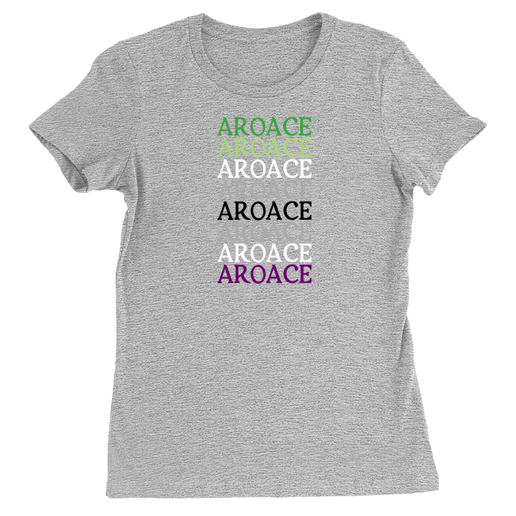 Funky Text Aro Ace Fitted T-Shirts | Bella and Canvas