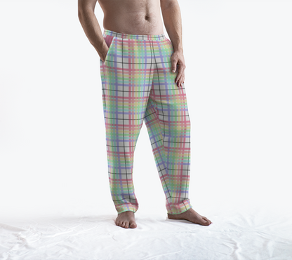 Pastel Rainbow/White Tartan Plaid Lounge Pants