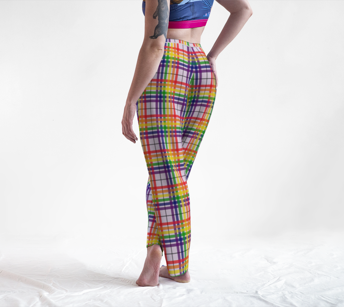 Rainbow/Lavender Tartan Plaid Lounge Pants