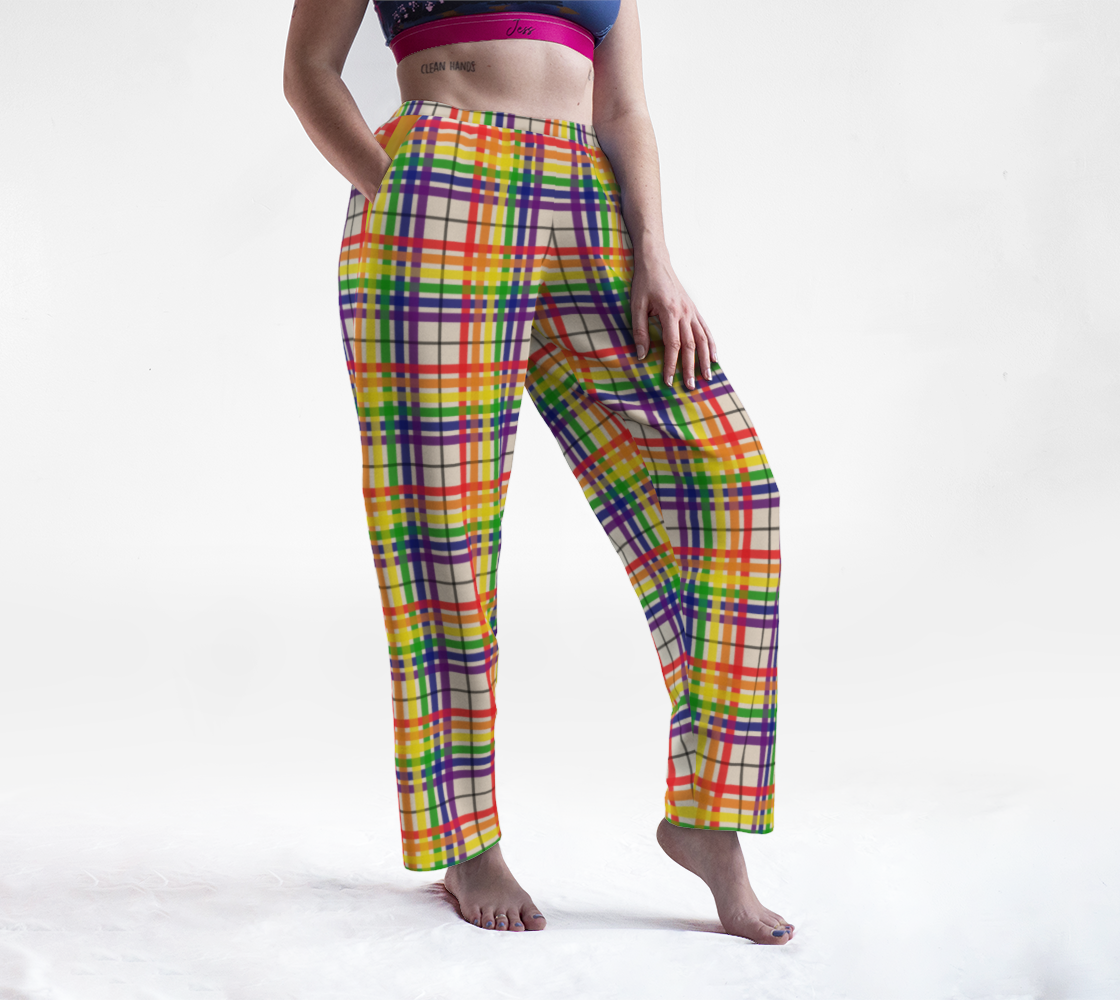 Rainbow/Buttermilk Tartan Plaid Lounge Pants