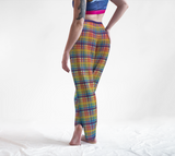 Muted Rainbow Plaid Gradient Lounge Pants