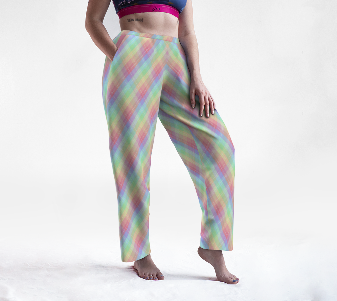 Pastel Rainbow Blended Argyle Lounge Pants