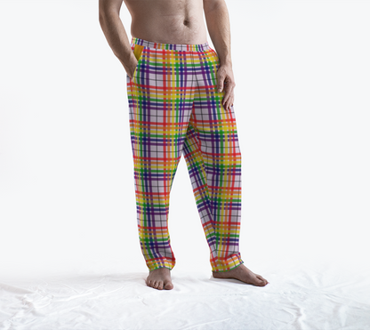 Rainbow/Lavender Tartan Plaid Lounge Pants