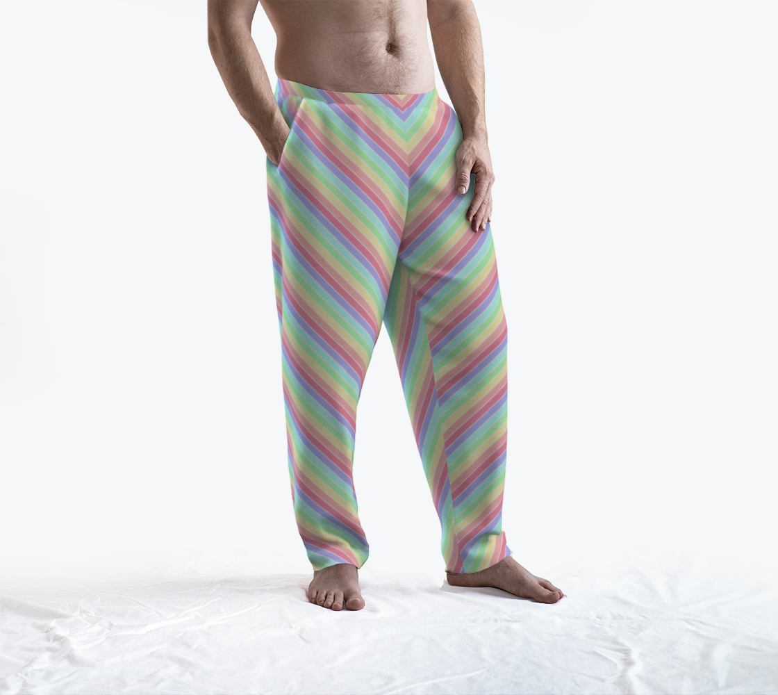 Pastel Rainbow Candy Striped Lounge Pants