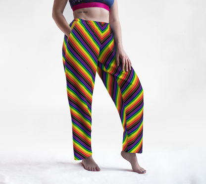 Philly Rainbow Candy Striped Lounge Pants