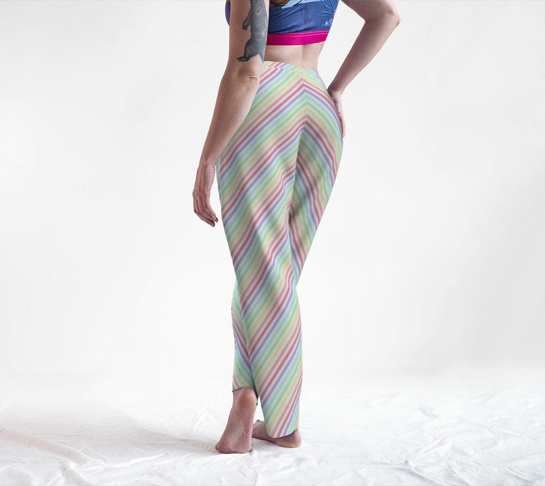 Pastel Rainbow Barber Striped Lounge Pants