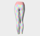 Pastel Rainbow Argyle Yoga Leggings