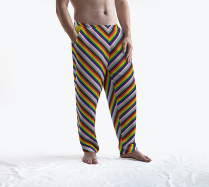 Rainbow Progress Candy Striped Lounge Pants