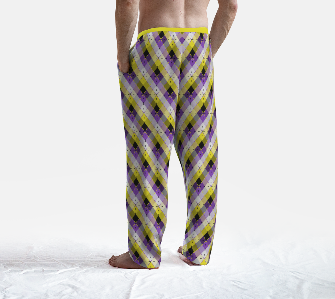 Nonbinary Bright Blended Argyle Lounge Pants