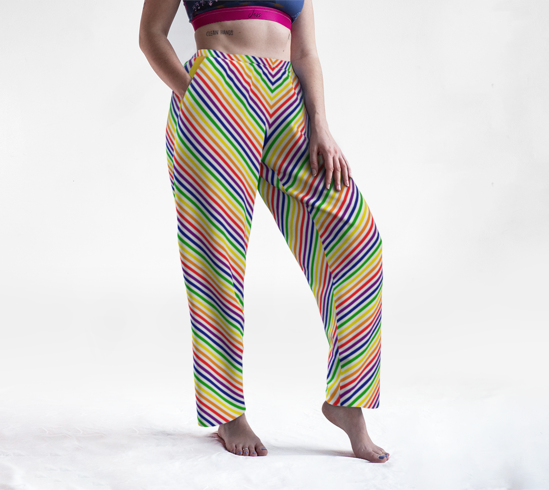 Rainbow Barber Striped Lounge Pants