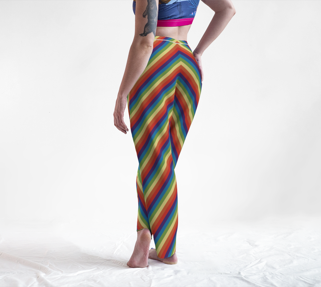 Muted Rainbow Striped Lounge Pants