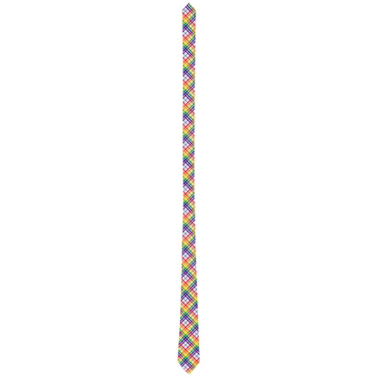 Rainbow/Icy Plains Tartan Plaid Neck Tie