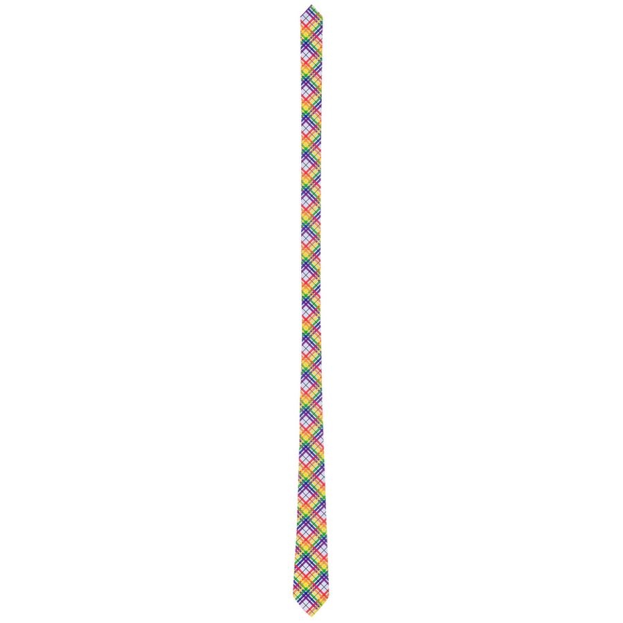 Rainbow/Icy Plains Tartan Plaid Neck Tie