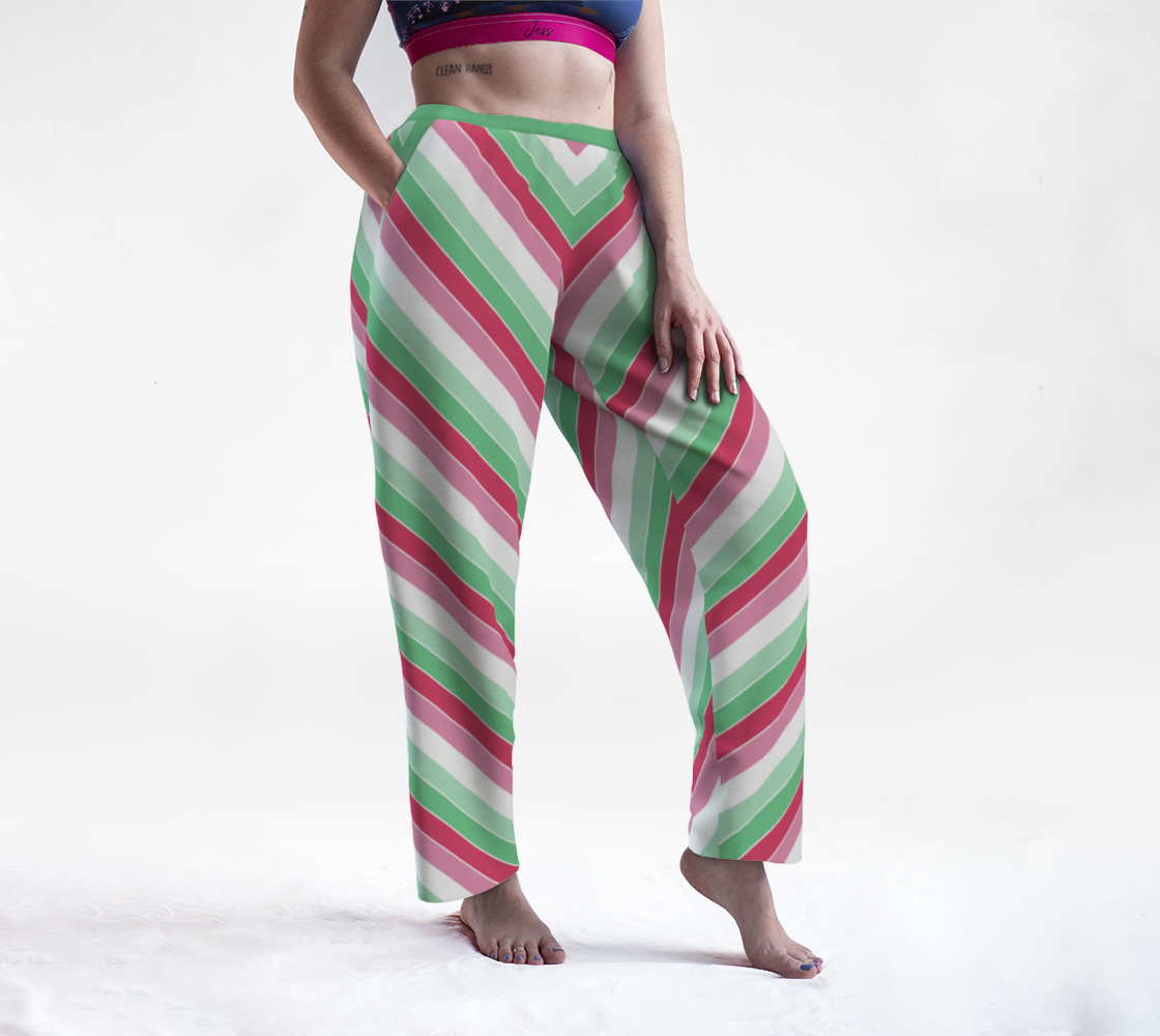 Abrosexual Candy Striped Lounge Pants