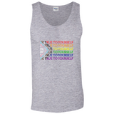 Funky Text Orientation Unisex Tank Tops |  Gildan