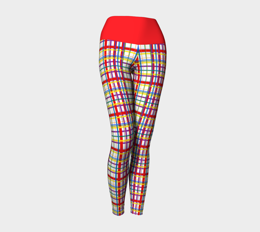 Rainbow Madras Plaid Yoga Leggings