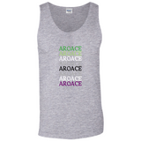 Funky Text Aro Ace Unisex Tank Tops | Gildan