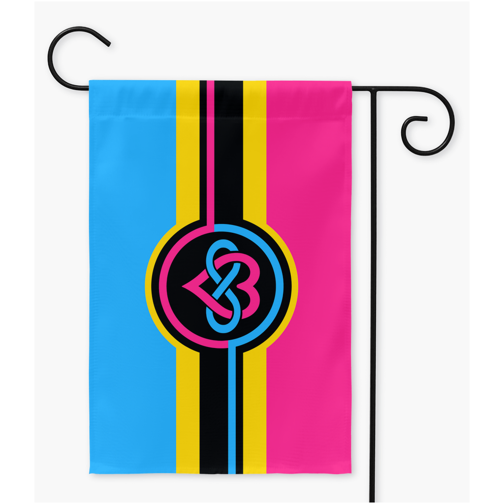 Polyamory - V4 - Pansexual Yard and Garden Flags | Single Or Double-Sided | 2 Sizes