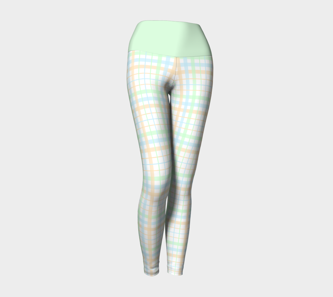 Unlabeled Orientation Plaid Yoga Leggings