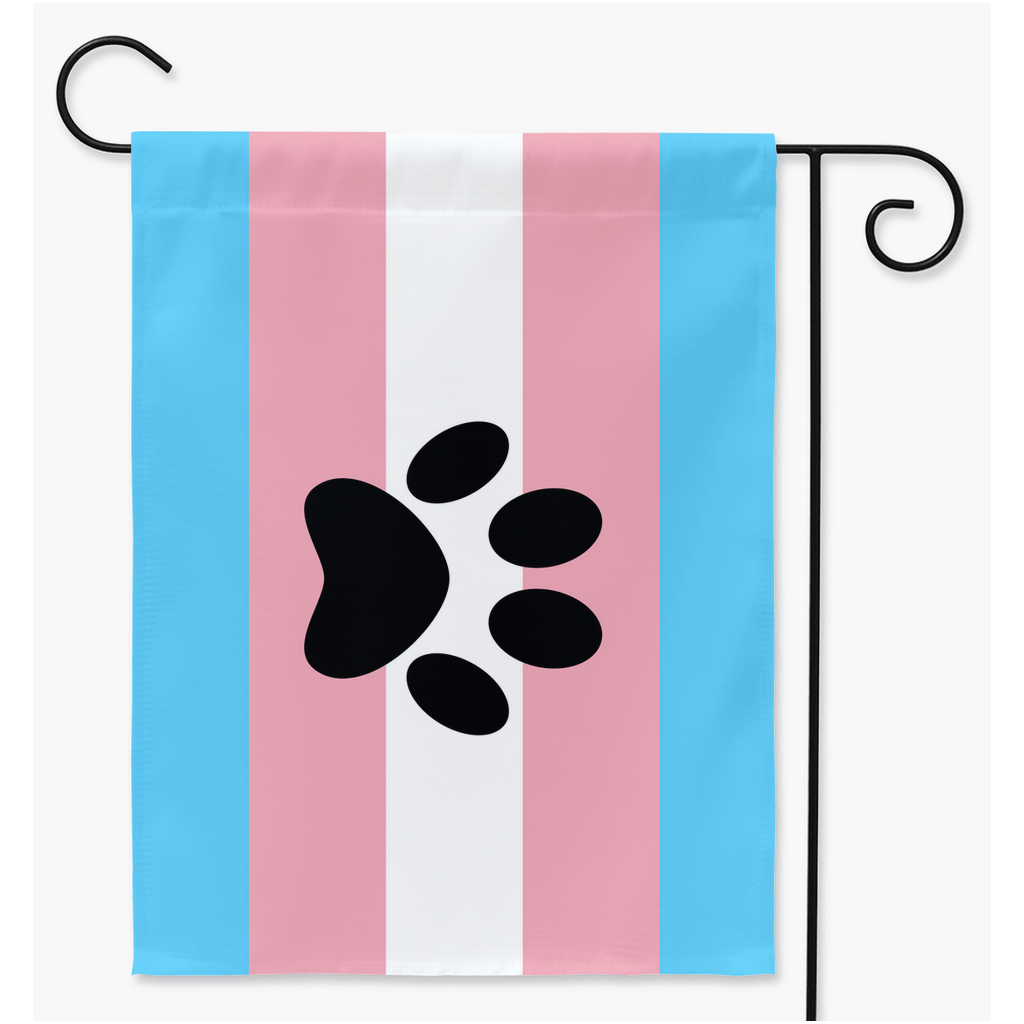 Furry - V3 - Transgender Pride Yard and Garden Flags   | Single Or Double-Sided | 2 Sizes