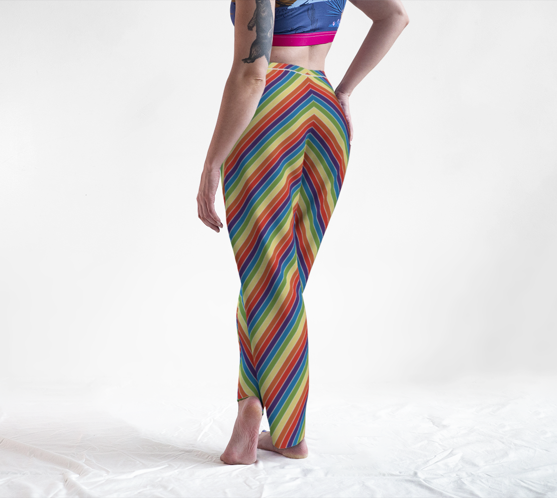 Muted Rainbow Candy Striped Lounge Pants