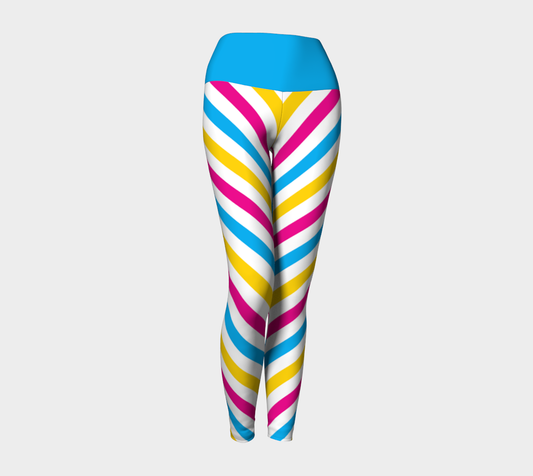 Pansexual Barber Striped Yoga Leggings