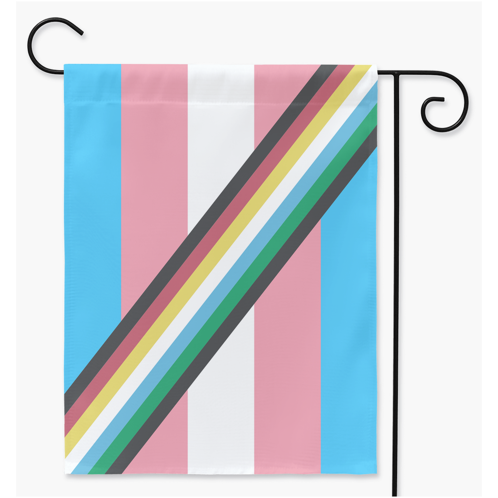 Disability - V2 - Transgender Yard & Garden Flags | Single Or Double-Sided | 2 Sizes