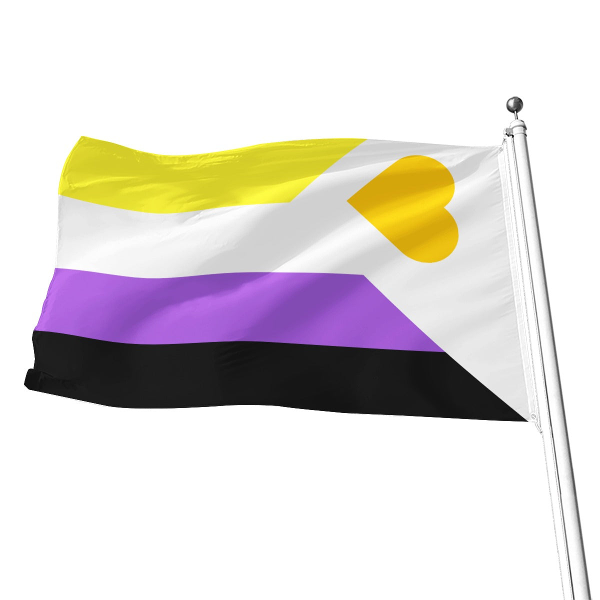 Polyamory - V6 Nonbinary All-Over Print Flag | 5 Sizes